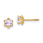 14K Yellow Gold Madi K 4mm Cz Birthstone (Jun) Screwback Earrings