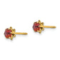 14K Yellow Gold Madi K 4mm Cz Birthstone (Jul) Screwback Earrings