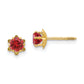 14K Yellow Gold Madi K 4mm Cz Birthstone (Jul) Screwback Earrings