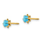 14K Yellow Gold Madi K 4mm Cz Birthstone (Dec) Screwback Earrings