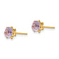 14K Yellow Gold Madi K 5mm Cz Birthstone (Feb) Earrings