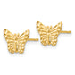 14K Yellow Gold Madi K Butterfly Post Earrings