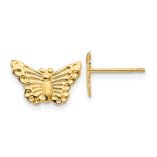 14K Yellow Gold Madi K Butterfly Post Earrings