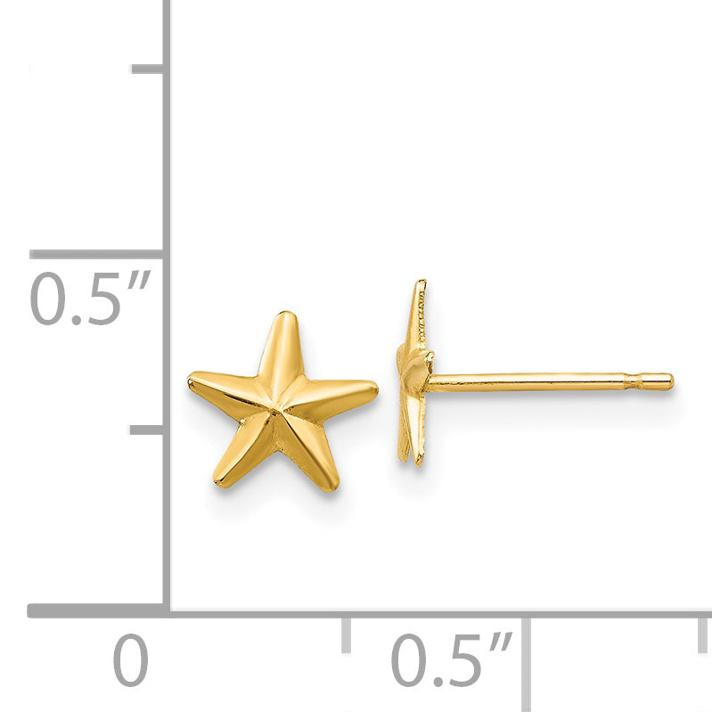 14K Yellow Gold Madi K Star Post Earrings