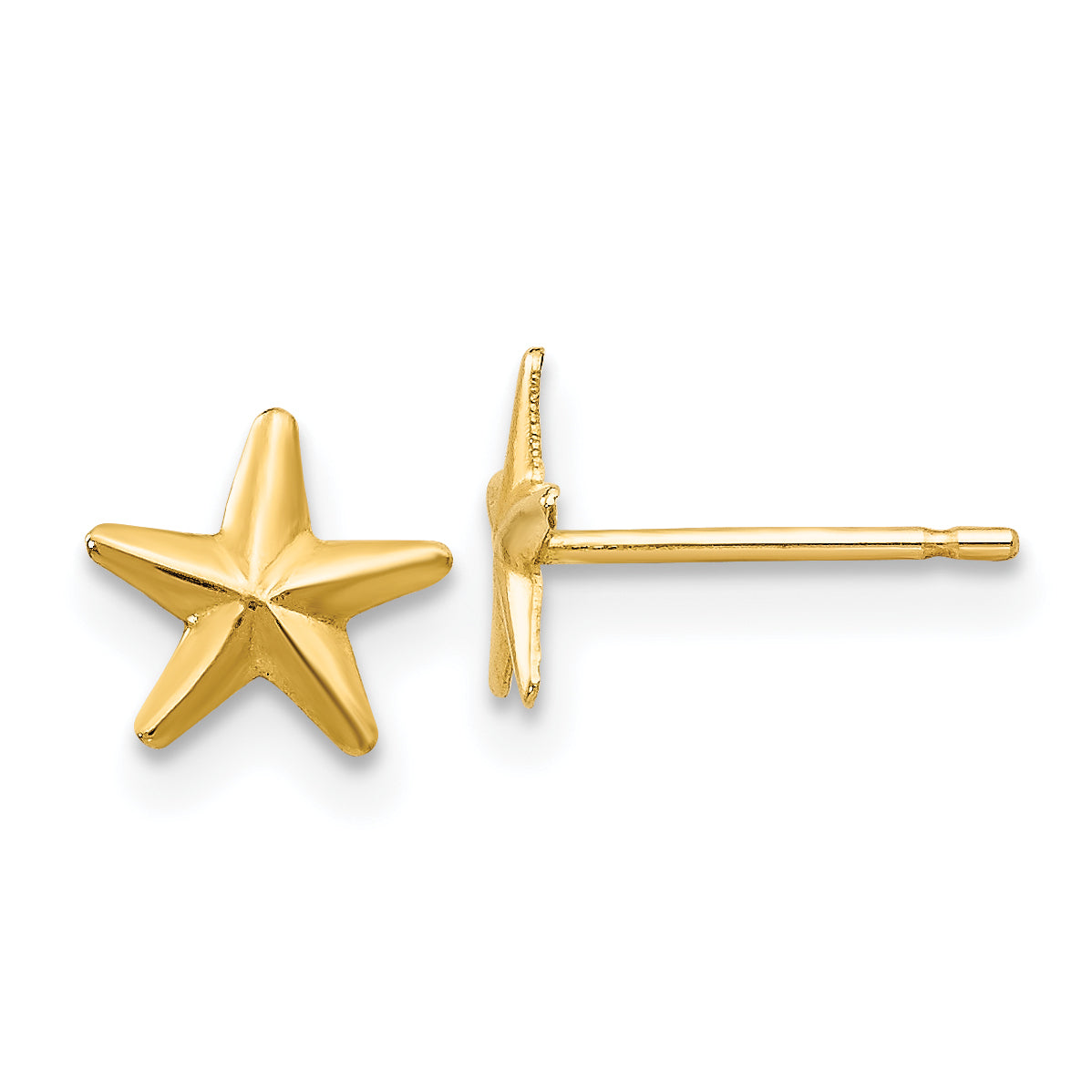 14K Yellow Gold Madi K Star Post Earrings