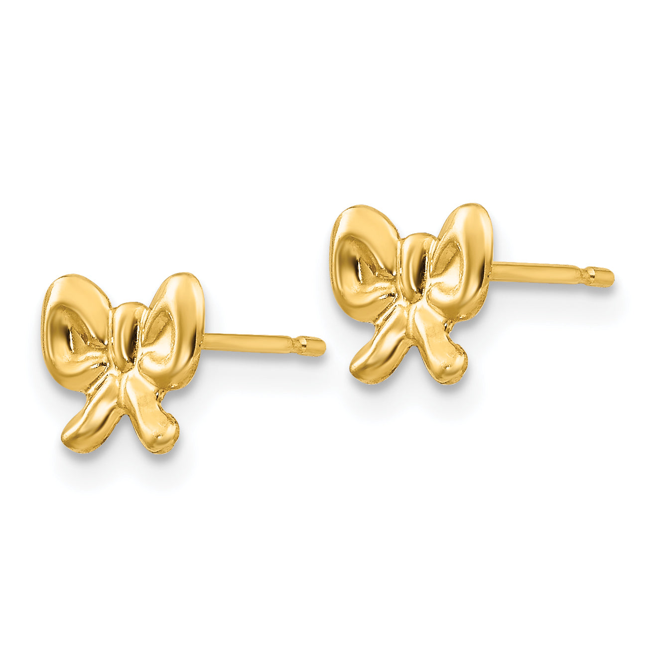 14K Yellow Gold Madi K Bow Post Earrings