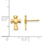 14K Yellow Gold Madi K Heart Cross Post Earrings