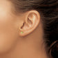 14K Yellow Gold Madi K Round Peridot 4mm Post Earrings