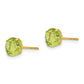 14K Yellow Gold Madi K Round Peridot 6mm Post Earrings