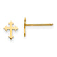 14K Yellow Gold Madi K Polished Cross Post Earrings