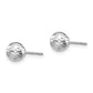 14K White Gold Madi K Diamond Cut 6M Ball Post Earrings