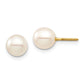 14K Yellow Gold Madi K 6-7 White Round Fw Cultured Pearl Stud Post Screwback Earrings