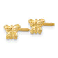 14K Yellow Gold Madi K Polished Butterfly Screwback Earrings