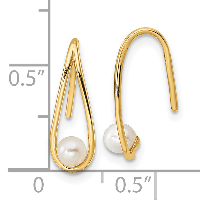 14K Yellow Gold Madi K Freshwater Cultured Pearl Teardrop Earrings