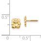 14K Yellow Gold Madi K Polished Teddy Bear Screwback Earrings