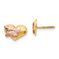 14K Yellow & Rhodium Madi K Polished Butterfly Heart Screwback Earrings