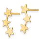 14K Yellow Gold Madi K Polished 3-Star Post Earrings