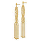 14K Yellow Gold Beaded Earrings