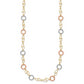 14K Tri-Color Circles Necklace