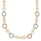 14K Tri-Color Circles Necklace