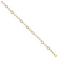 7.25 Inch 14K Tri-Color Circles Bracelet