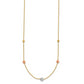 18 Inch 14K Tri-Color D/C Beads Beaded Chain Necklace