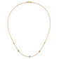 18 Inch 14K Tri-Color D/C Beads Beaded Chain Necklace