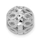 14K White Gold Diamond-Cut Filigree Ball Chain Slide