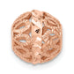 14K Rose Gold Diamond-Cut Filigree Ball Chain Slide