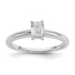 14k White Gold 1/2 Ct. Lab Grown Diamond VS/SI+ G+ Emerald Solitare Engagement Ring