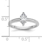 14k White Gold 1/2 Ct. Lab Grown Diamond VS/SI+ G+ Marquise Solitare Engagement Ring