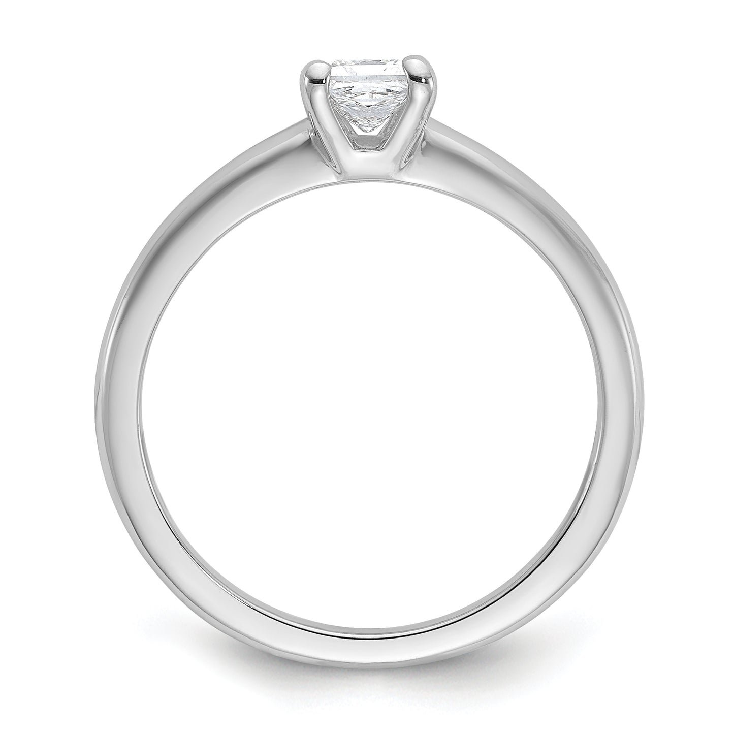 14k White Gold 1/2 Ct. Certified Lab Grown Diamond VS/SI+ G+ Princess Solitare Engagement Ring