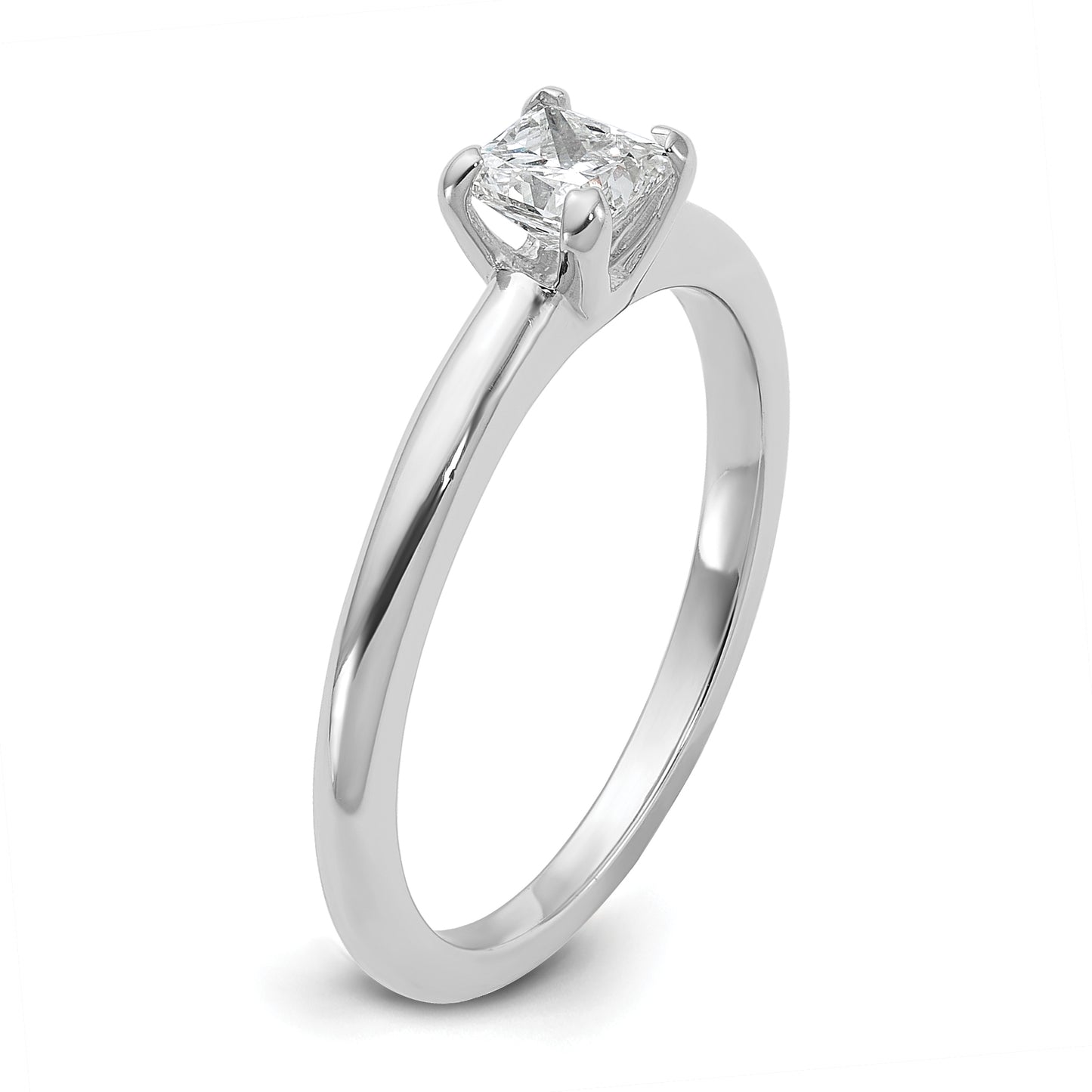 14k White Gold 1/2 Ct. Lab Grown Diamond VS/SI+ G+ Princess Solitare Engagement Ring