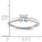 14k White Gold 1/2 Ct. Lab Grown Diamond VS/SI+ G+ Princess Solitare Engagement Ring