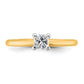 14k Two-tone 1/2 Ct. Lab Grown Diamond VS/SI+ G+ Princess Solitare Engagement Ring