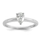 14k White Gold 1/2 Ct. Lab Grown Diamond VS/SI+ G+ Pear Solitare Engagement Ring