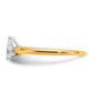 14k Two-tone 1/2 Ct. Lab Grown Diamond VS/SI+ G+ Pear Solitare Engagement Ring