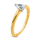 14k Two-tone 1/2 Ct. Lab Grown Diamond VS/SI+ G+ Pear Solitare Engagement Ring