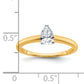 14k Two-tone 1/2 Ct. Lab Grown Diamond VS/SI+ G+ Pear Solitare Engagement Ring