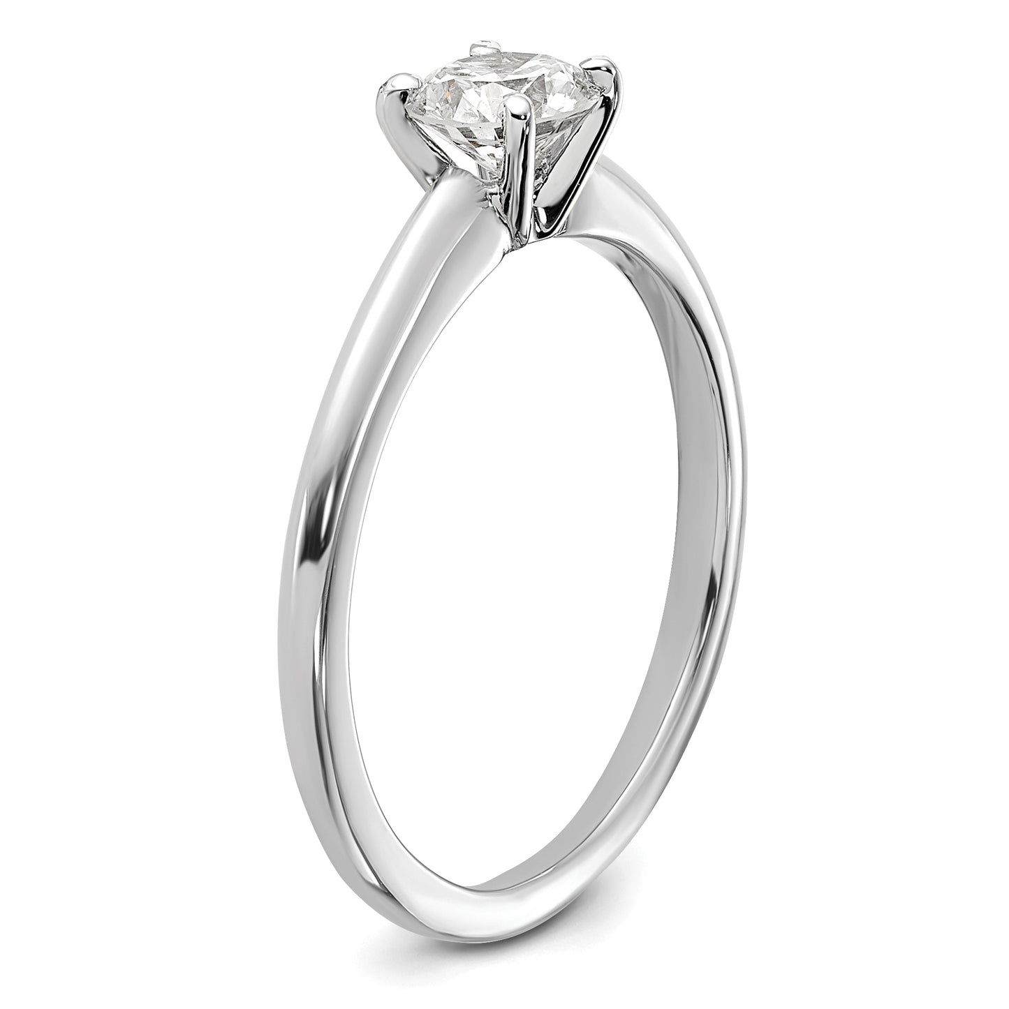 14k White Gold 1/2 Ct. Certified Lab Grown Diamond VS/SI+ G+ Round Solitaire Engagement Ring