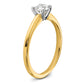 14k Two-tone 1/2 Ct. Certified Lab Grown Diamond VS/SI+ G+ Round Solitaire Engagement Ring