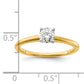 14k Two-tone 1/2 Ct. Certified Lab Grown Diamond VS/SI+ G+ Round Solitaire Engagement Ring