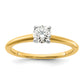 14k Two-tone 1/2 Ct. Certified Lab Grown Diamond VS/SI+ G+ Round Solitaire Engagement Ring