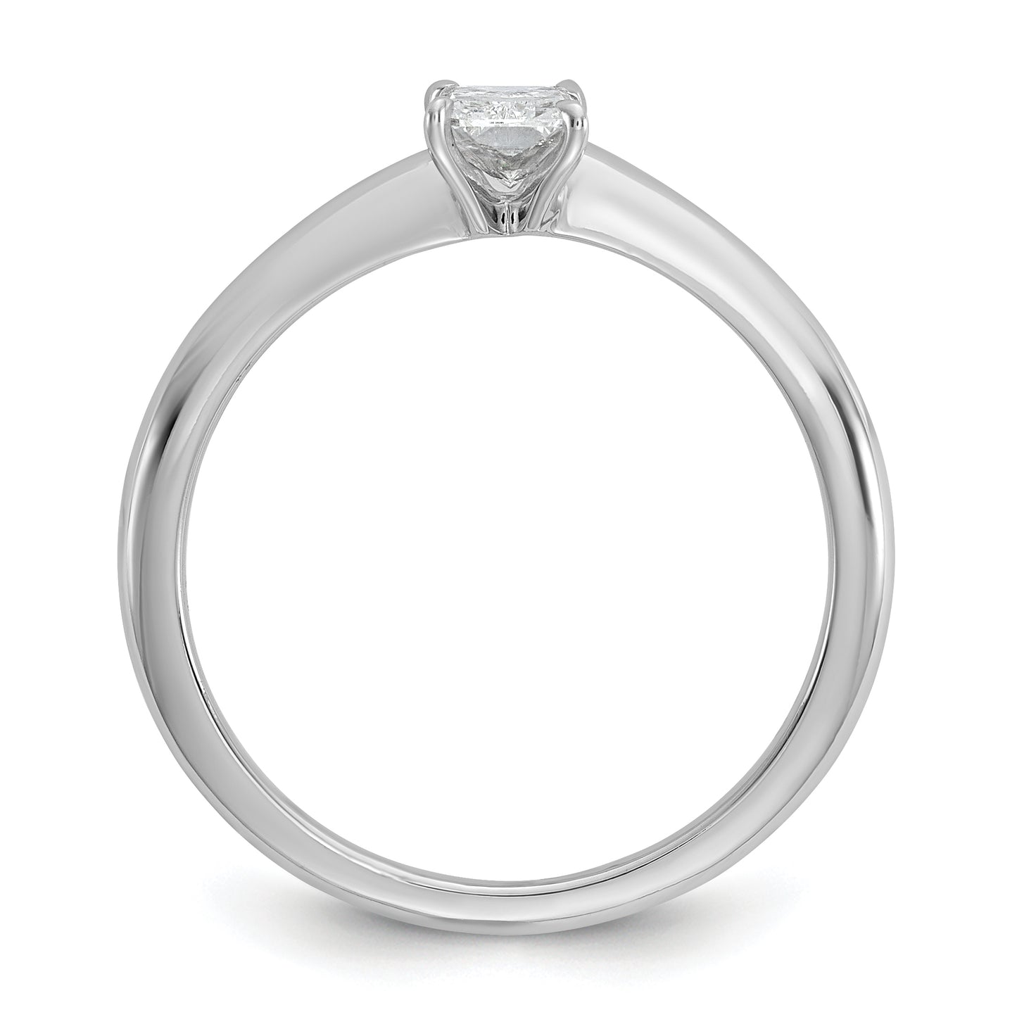 14k White Gold 1/2 Ct. Certified Lab Grown Diamond VS/SI+ G+ Radiant Solitare Engagement Ring