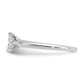 14k White Gold 1/2 Ct. Lab Grown Diamond VS/SI+ G+ Radiant Solitare Engagement Ring