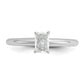 14k White Gold 1/2 Ct. Lab Grown Diamond VS/SI+ G+ Radiant Solitare Engagement Ring