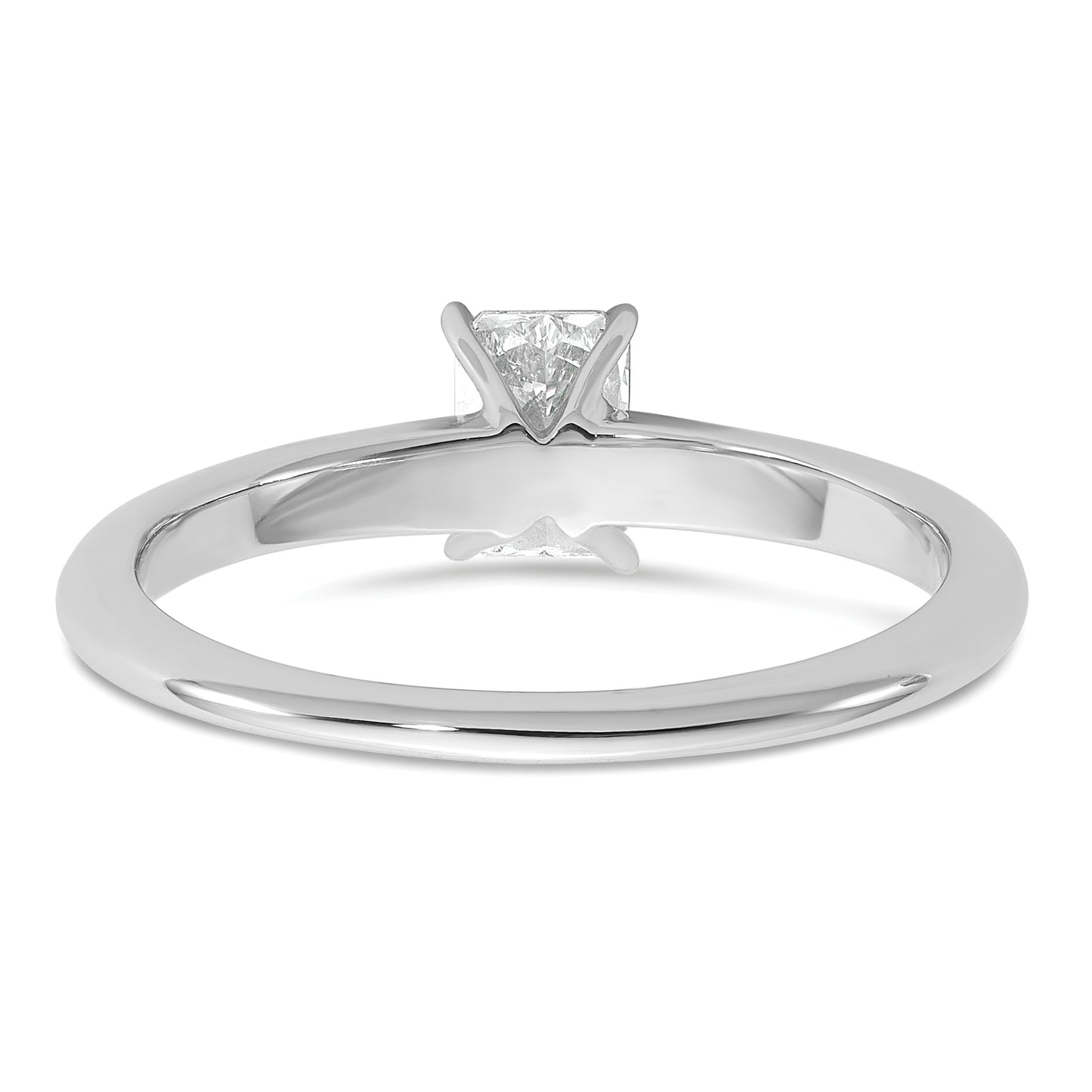 14k White Gold 1/2 Ct. Lab Grown Diamond VS/SI+ G+ Radiant Solitare Engagement Ring