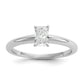 14k White Gold 1/2 Ct. Lab Grown Diamond VS/SI+ G+ Radiant Solitare Engagement Ring