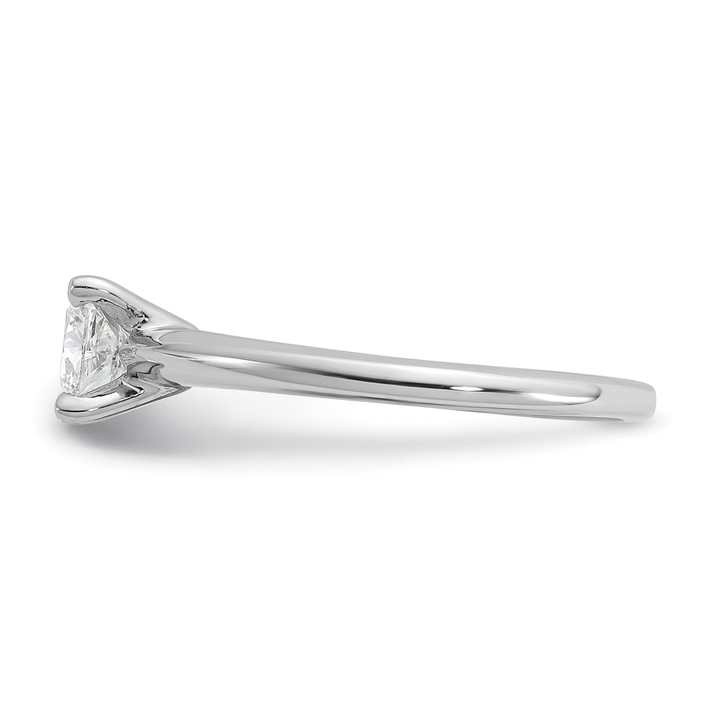 14k White Gold 3/4 Ct. Certified Lab Grown Diamond VS/SI+ G+ Cushion Solitare Engagement Ring