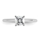 14k White Gold 3/4 Ct. Lab Grown Diamond VS/SI+ G+ Cushion Solitare Engagement Ring